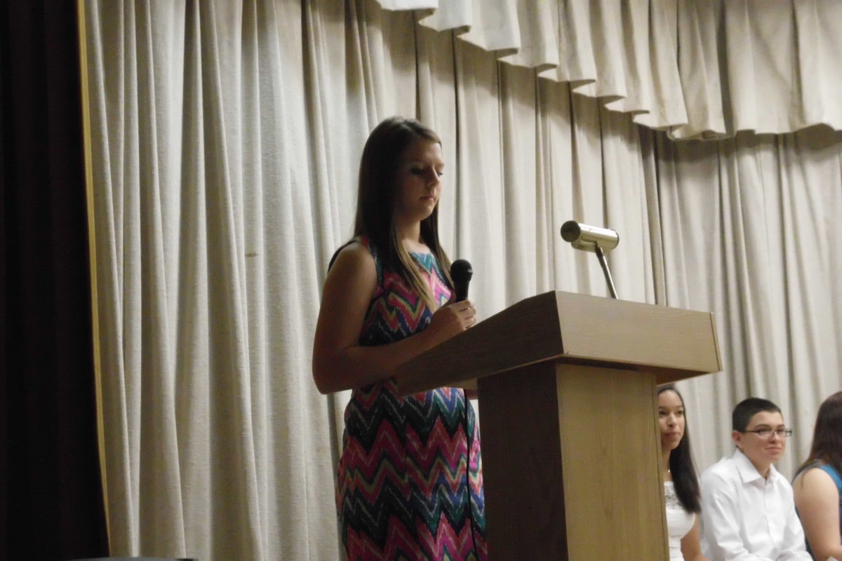 Image: Brooke DeBorde, President, led the induction ceremony.