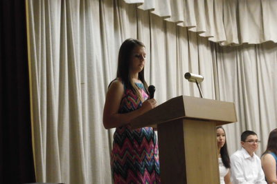 Image: Brooke DeBorde, President, led the induction ceremony.