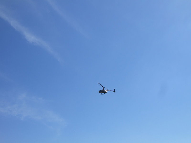 Image: Here comes the long awaited helicopter.