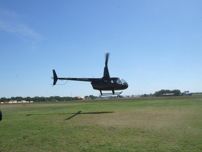 Image: Helicopter landing.