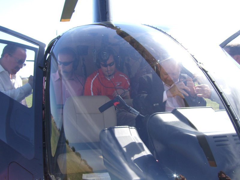 Image: Del Bosque and crew are ready to take off for their adventure in the sky.