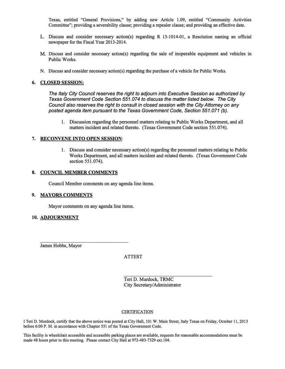 Image: Agenda – page 2