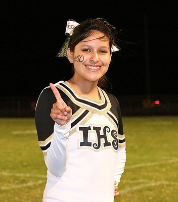 Image: Italy High School cheerleader Jessica Garcia is proud of her guys!