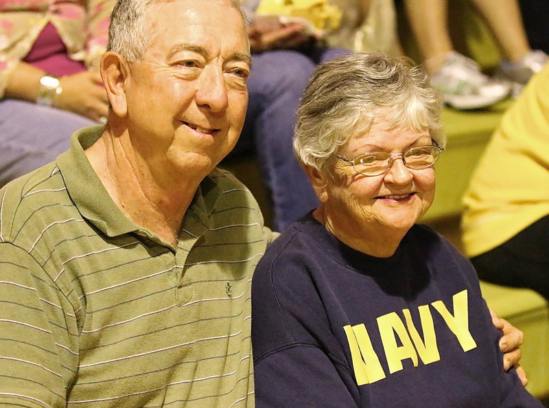 Image: Mr. and Mrs. Sandy Westbrook enjoy watching supporting their granddaughter, senior Lady Gladiator Paige Westbrook.