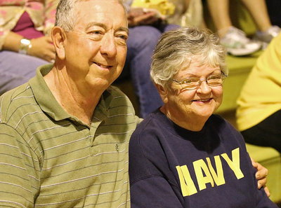 Image: Mr. and Mrs. Sandy Westbrook enjoy watching supporting their granddaughter, senior Lady Gladiator Paige Westbrook.