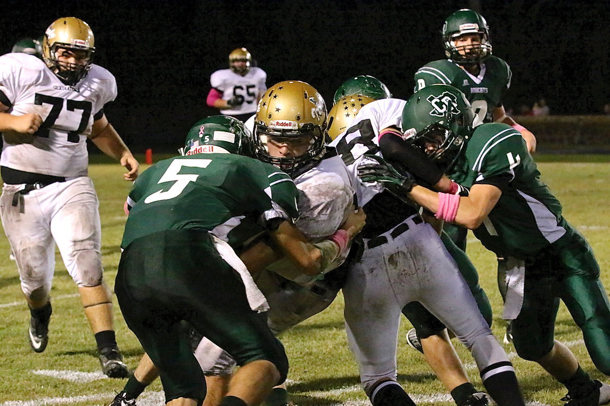 Image: Italy sophomore Hunter Merimon(9) finishes off a solid run behind downfield blocking by Cody Boyd(88). Merimon earned his team’s Offensive MVP honors with 275 yards rushing on 31 carries.