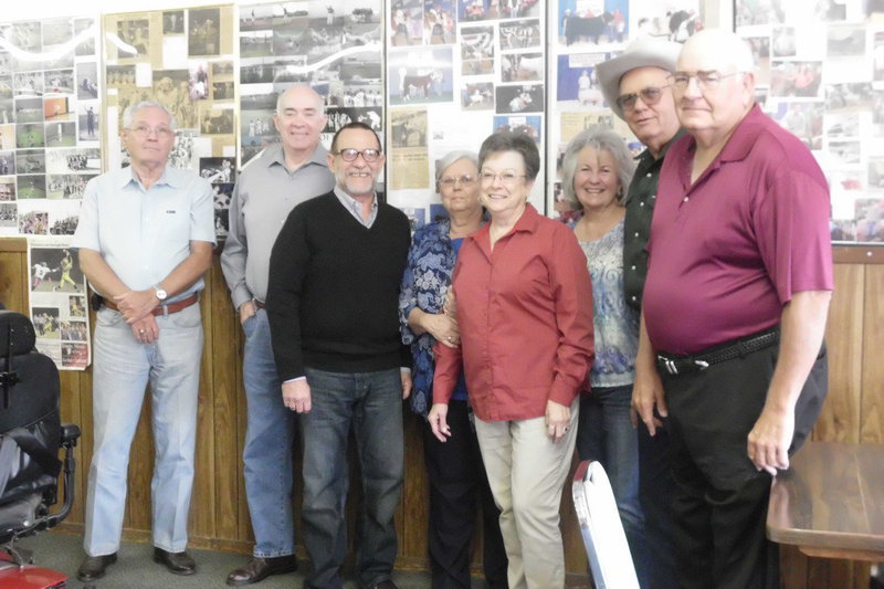 Image: Members of the IHS Class of 1963 (left to right) Dan Batte, Mike Walker, Ronnie Shepard, Janette Brown Harris, Martha Goodman Norcross, Nelda Speer Bones, David Seay and Danny Fikes.