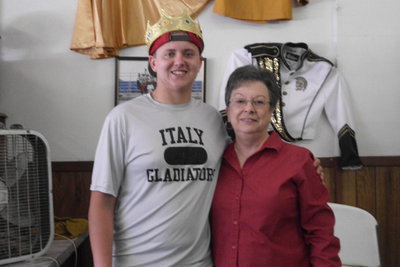 Image: IHS Senior and 2013 Homecoming King, Bailey Walton with Martha Norcross, Class of 1963 at the Uptown Cafe.