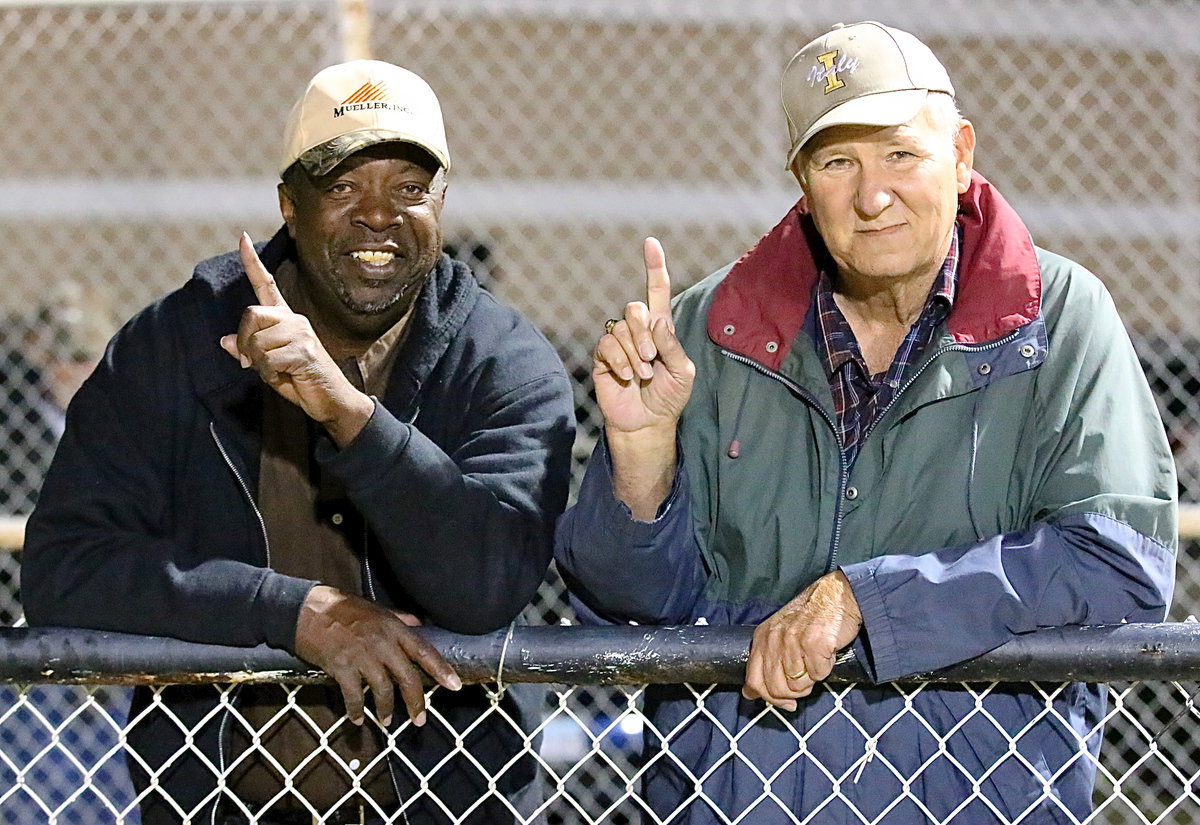 Image: Danny Jennings and Richard Cook are proud of their Gladiators who took the top spot in the district race after Italy’s 42-14 win over Cayuga.