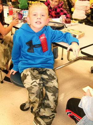 Image: Dustin Rose was wearing his camouflage for Red Ribbon Week.