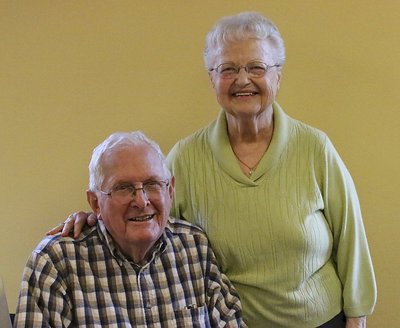 Image: Sue Ward Herrin was so happy to see another classmate from the Class of 1944.