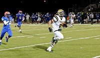Image: With just over a minute on the clock and his team down 24-21, Italy Gladiator sophomore receiver Levi McBride(1) is hit in stride by quarterback TaMarcus Sheppard for a 69-yard game winning touchdown against Dallas Gateway. McBride’s heroics improved Italy’s district mark to 4-0 and gives them sole possession of 1st Place with one game remaining.