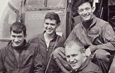 Image: Jones with his flight crew.