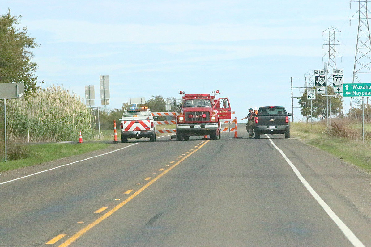 Image: This check point on Highway 77 monitors traffic flow between Italy and Milford.