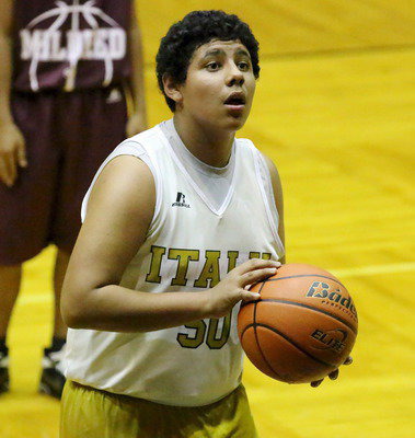 Image: Mario Rodriguez(50) tries a free-throw during the 7A-team game.