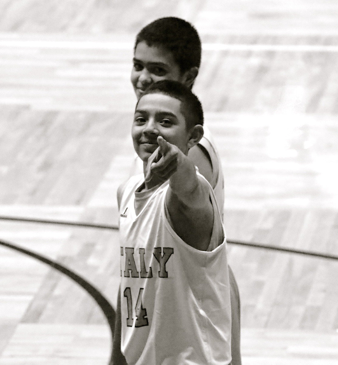 Image: Isaac Garcia(32) and Marcos Duarte(14) are proud to be representing Italy.