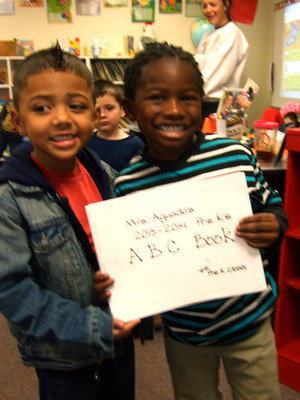 Image: Miss Aguado’s Pre-K students are very excited about their book.