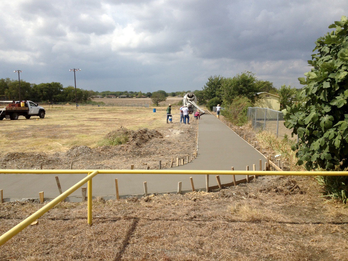 Image: The walking trail takes shape and will soon be ready to help folks get in shape.