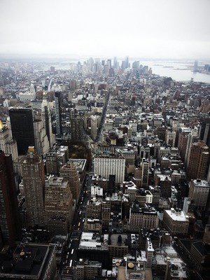 Image: Her view from the Empire State Building.