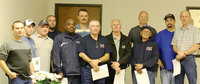 Image: Attending members of the Italy Fire Department recognized for the service during the departments annual Christmas party are: Danny Miller, Brian Ward, Jackie Cate, Brad Chambers, Lynn Lambert, Bobby McBride, Fire CHief Donald Chambers, Ronnie Dabney, Michael Chambers,  Sal Perales, Barry Byers and Randy Boyd.
