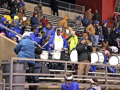 Image: The Milford Band peps up the crowd.