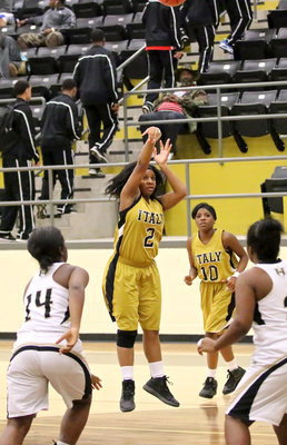 Image: Bernice Hailey(2) launches a shot from outside.
