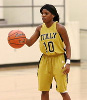 Image: Italy senior point guard Kendra Copeland(10) sets up the offense against Hubbard. Copeland exited the second-half after breaking a finger and will be missed, hopefully only briefly, as the Lady Gladiators move forward.