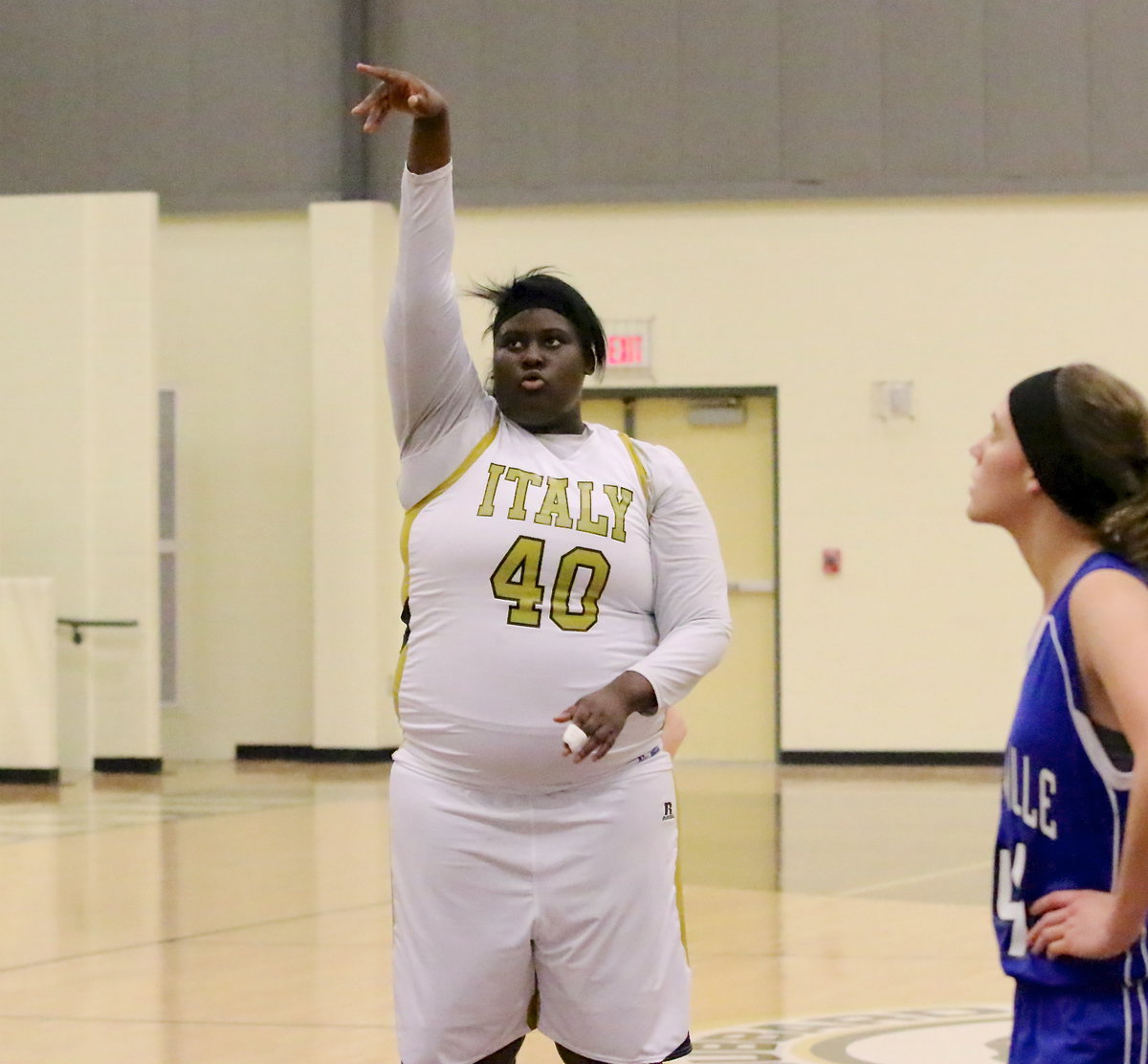 Image: Cory Chance(40) makes her free-throw to complete a 3-point play. Chance finished the game with 7-points.