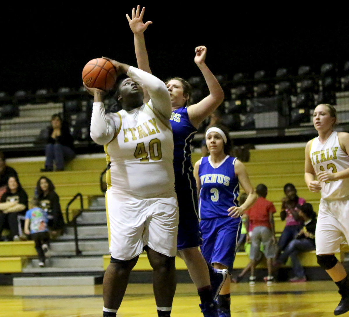 Image: Cory Chance(40) scores again for the Lady Gladiators.