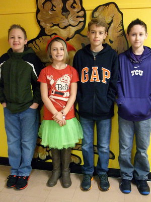 Image: Bryant Haake, Brook Gage, Creighton Hyles and Ty Beets took 2nd place as a team in Chess Puzzle.