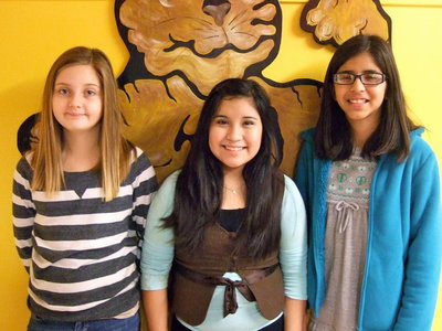 Image: Jayden Perkins, Arely Salazar and Andrea Galvan as a team earned 2nd place in Mathematics.