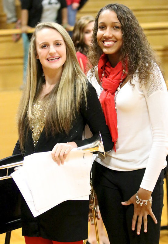 Image: Kirby Nelson and Emmy Cunningham pose together proudly after the concert.