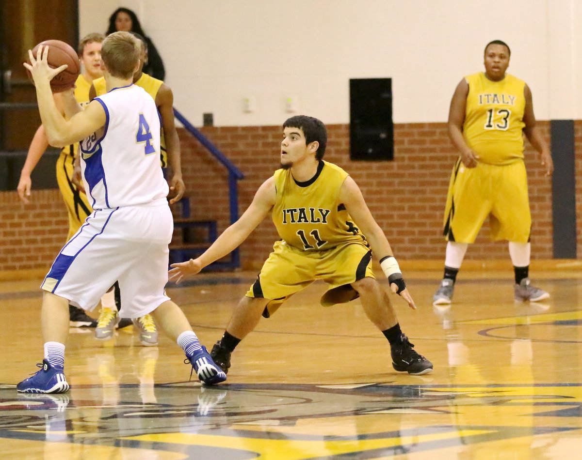 Image: Tyler Anderson(11) is ready to play some defense.