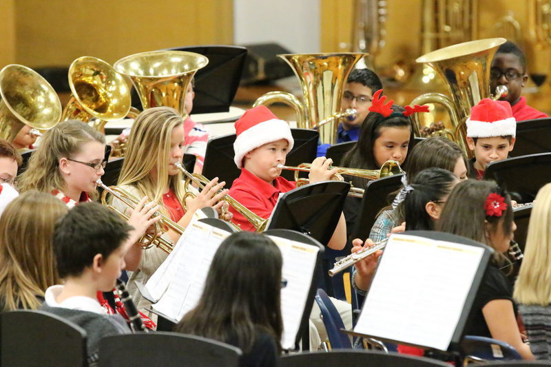 Image: The 6th Grade band gives an amazing performance to start the 2013 Christmas concert.