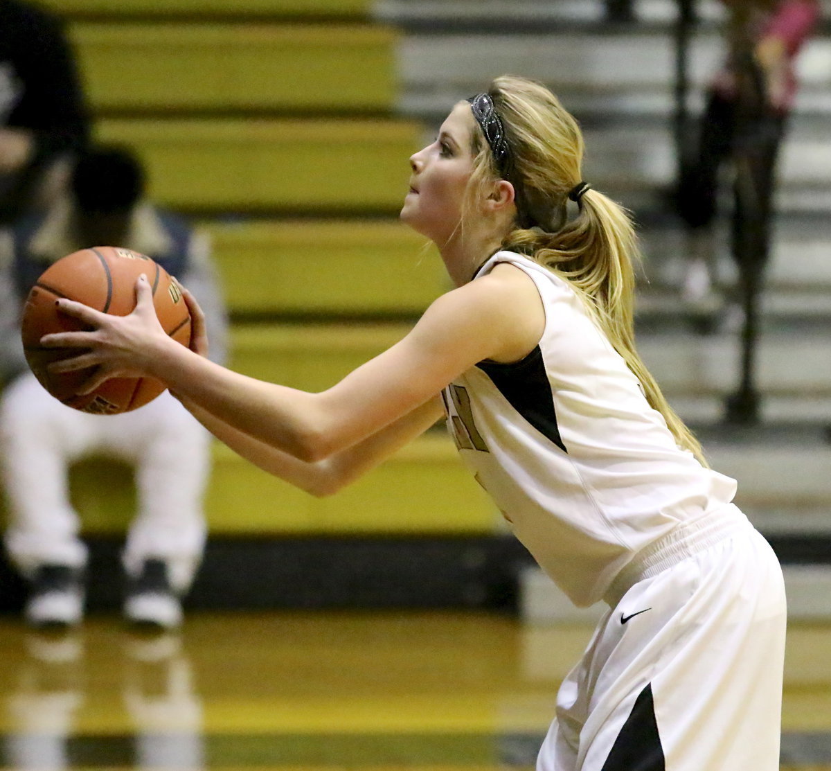 Image: Halee Turner(5) drops in a pair of first-half free-throws, makes 4-out of-6 for the game and finishes with 8-points total.