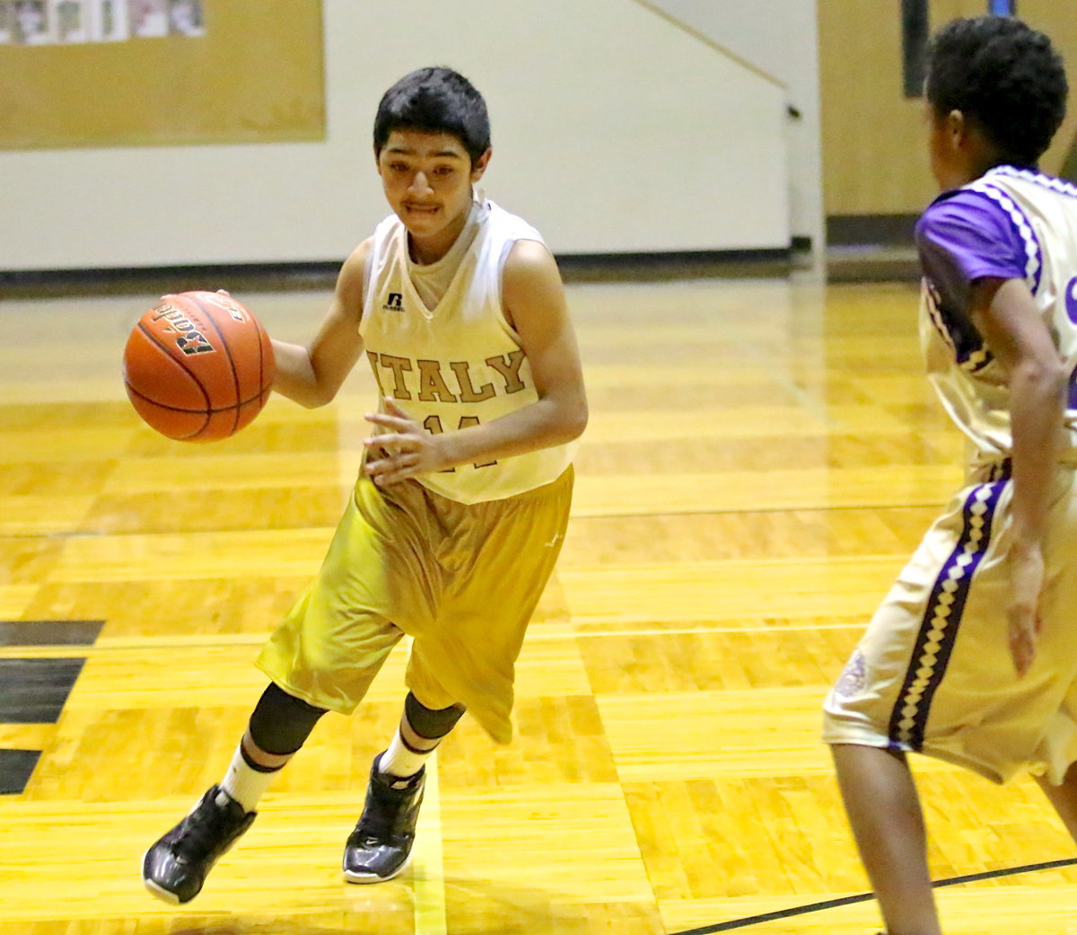 Image: Marcoz Duarte(14) charges toward the basket.