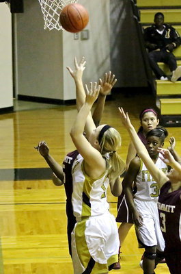 Image: Jaclynn Lewis(13) banks in 2 of her 8-points.