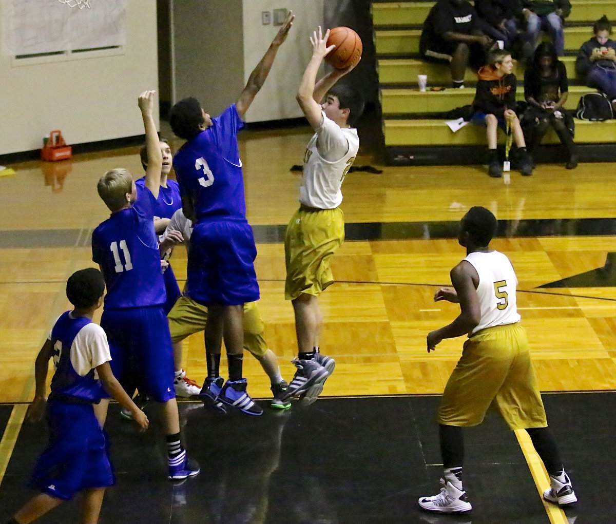 Image: Kyle Tindol(25) is fearless near the goal.