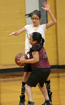 Image: Andrea Galvan(4) smothers a Hillsboro shooter.