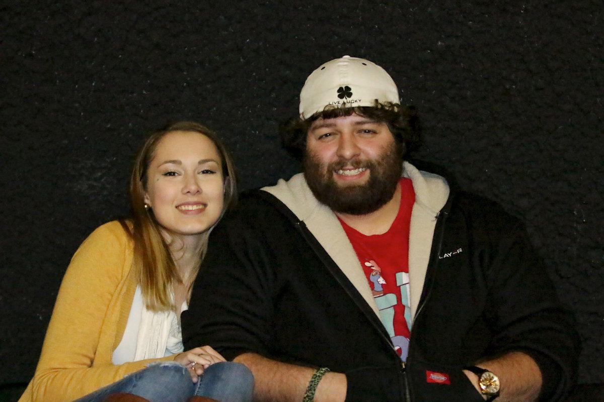 Image: Emily and Ivan Roldan enjoy the games from the upper deck of Italy Coliseum.