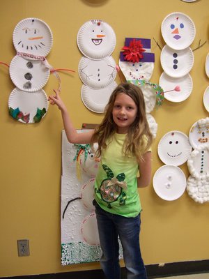 Image: Hannah Scott’s snow person was voted Greenest Snow Person.