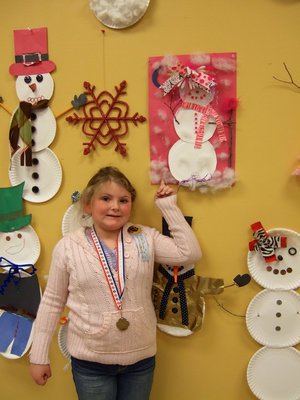 Image: Rachel Wolfensberg’s snow person won Most Decorated.