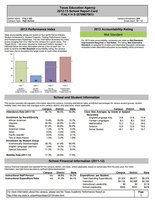 Image: Italy ISD’s TEA 2012-2013 School Report Card – page 1