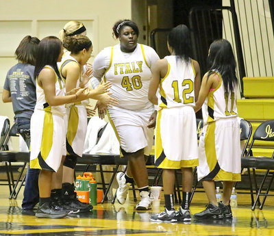 Image: Lady Gladiator Cory Chance(40) is introduced before the Arlington Summit game.