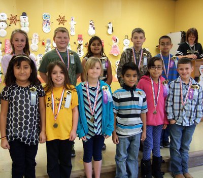 Image: 3rd grade citizenship award winners