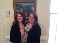 Image: Clover and Emily Stiles celebrate at the annual DAR Patriot’s Tea.