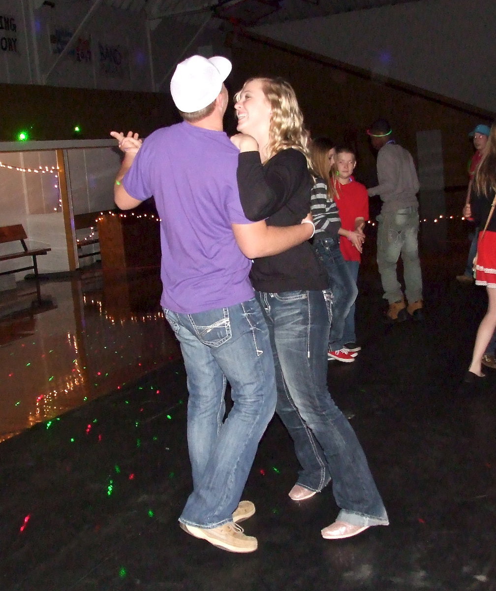 Image: Junior class representative Jaclynn Lewis is enjoying the two-step with Josh Zapletal of Ennis.