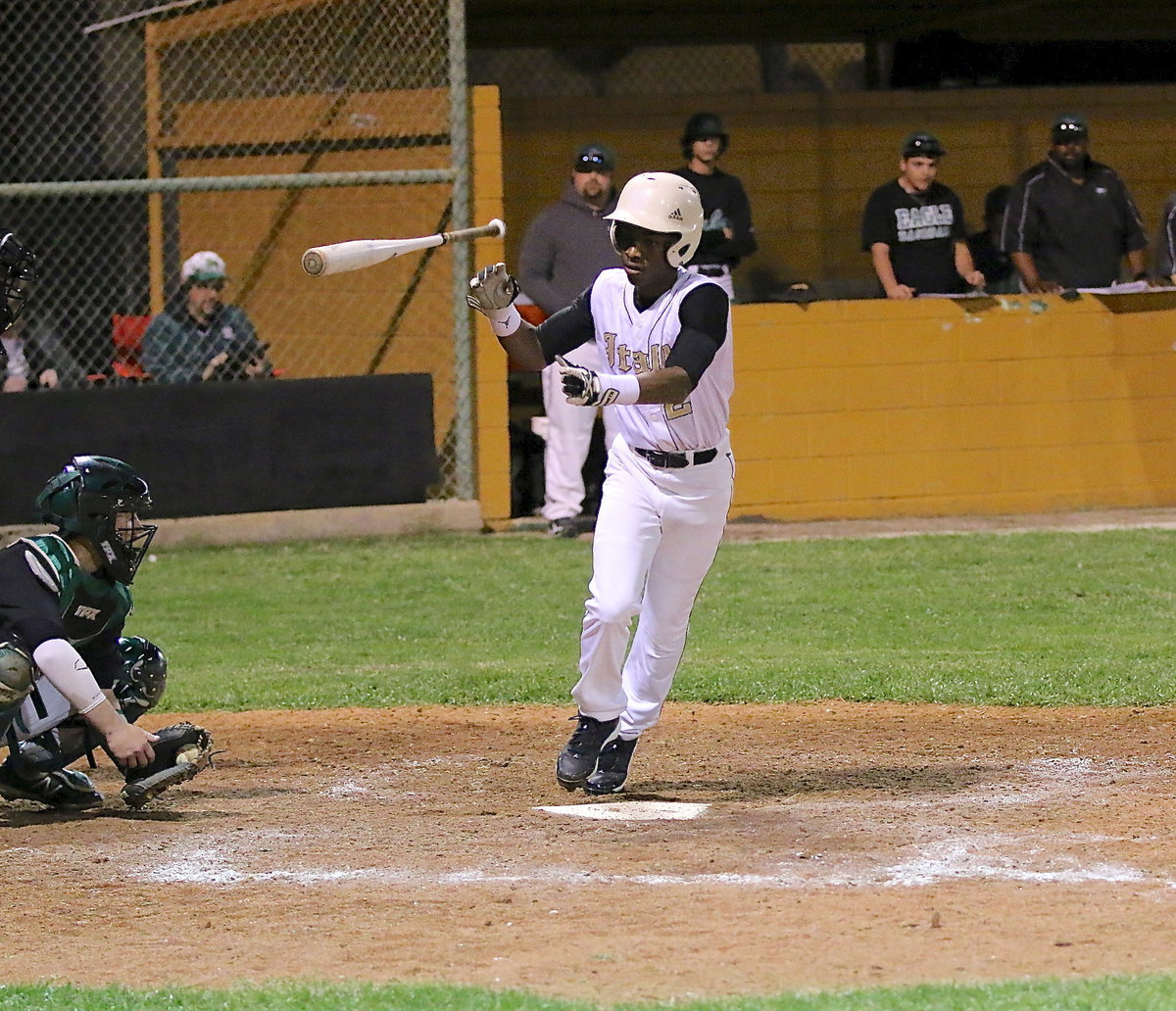 Image: Eric Carson(2) is walked to put three runners on base for Italy.