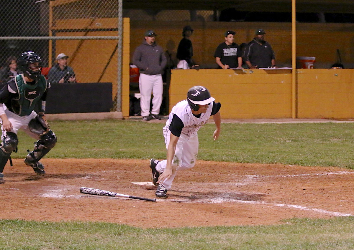 Image: Trailing 10-5, Levi McBride(1) drives in two runs for Italy after hitting a double.