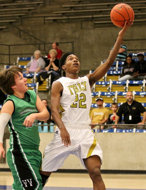 Image: Trevon Robertson(22) lays in 2-points for the Gladiator cause.